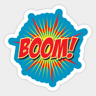 comic bubble boom Sticker